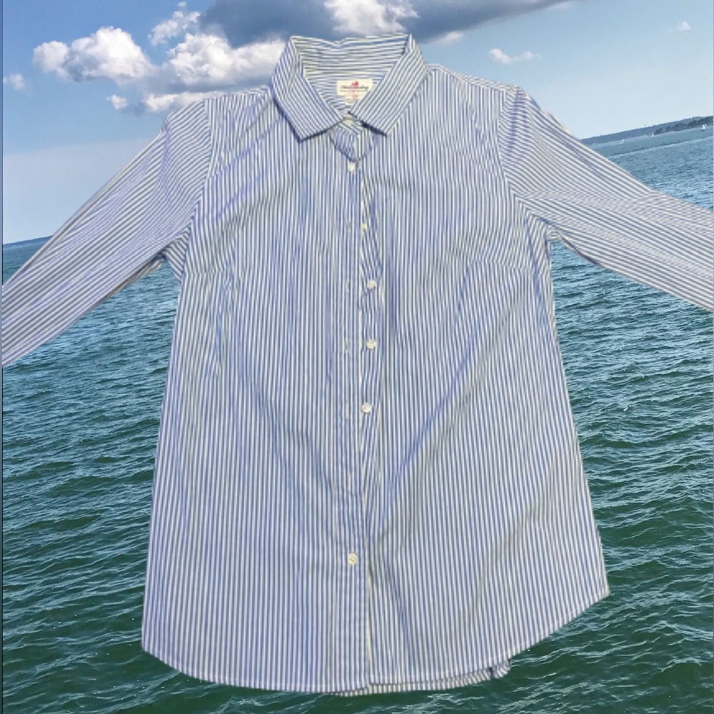 White/Blue Striped Button Down